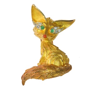 The Enchanting 1950s French Gold Fox Brooch: A Vintage Treasure